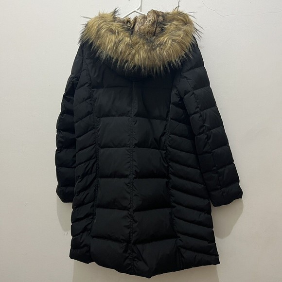 Cole Haan Signature Women's Long Down Coat; Black; Gold Zipper, Size lar… - Picture 5 of 11